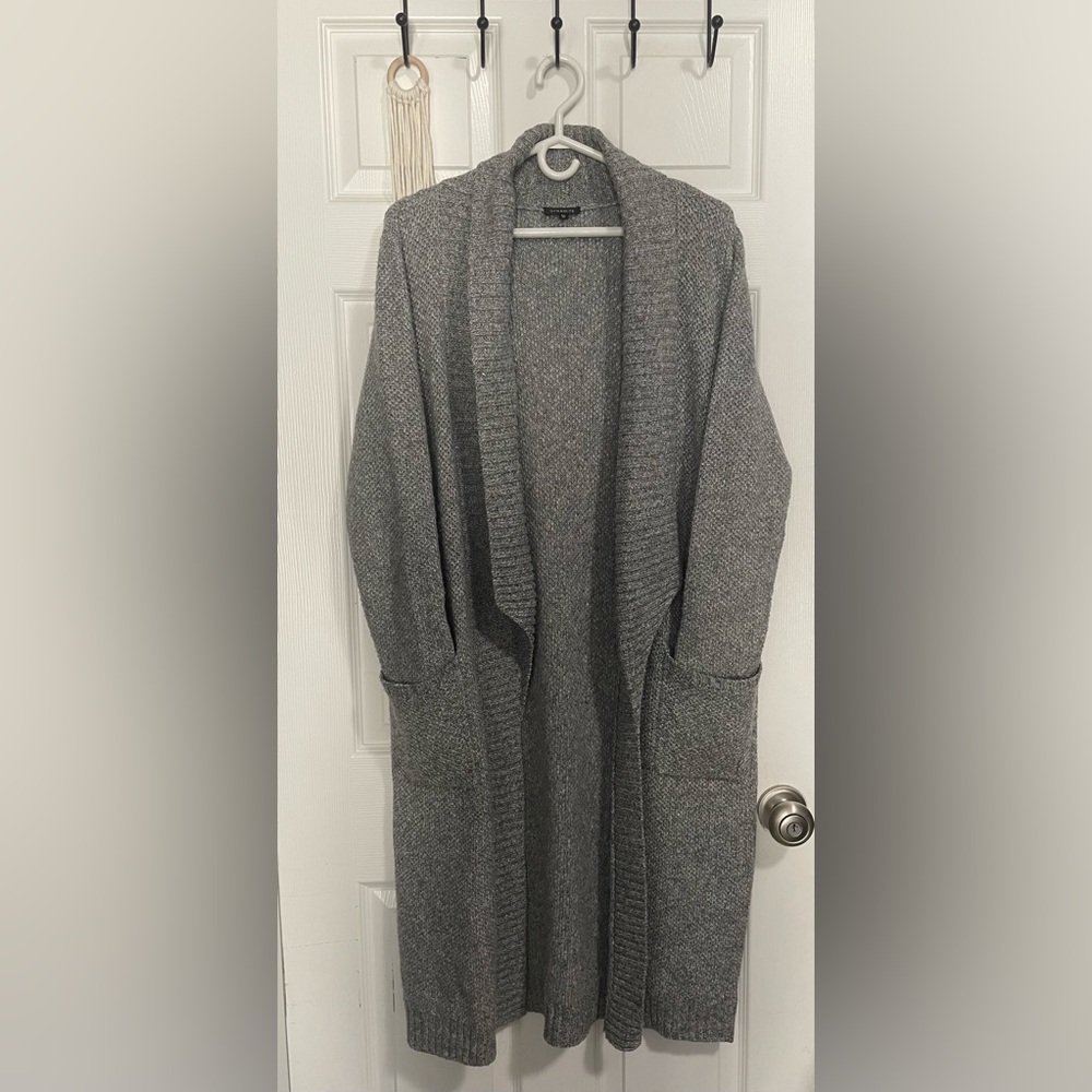 Dynamite Gray Open Front Cardigan
